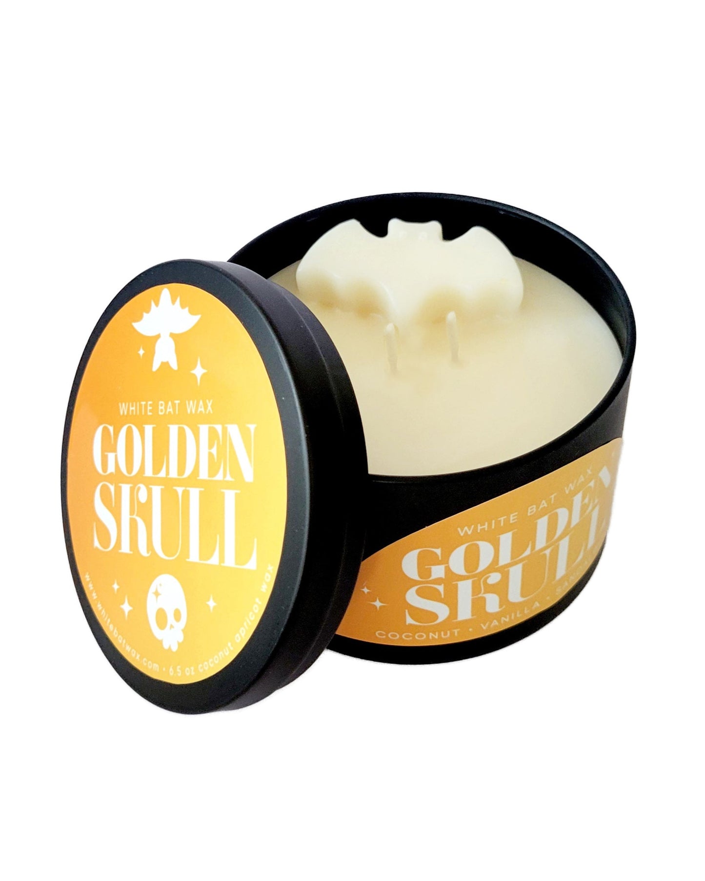 Golden Skull Candle