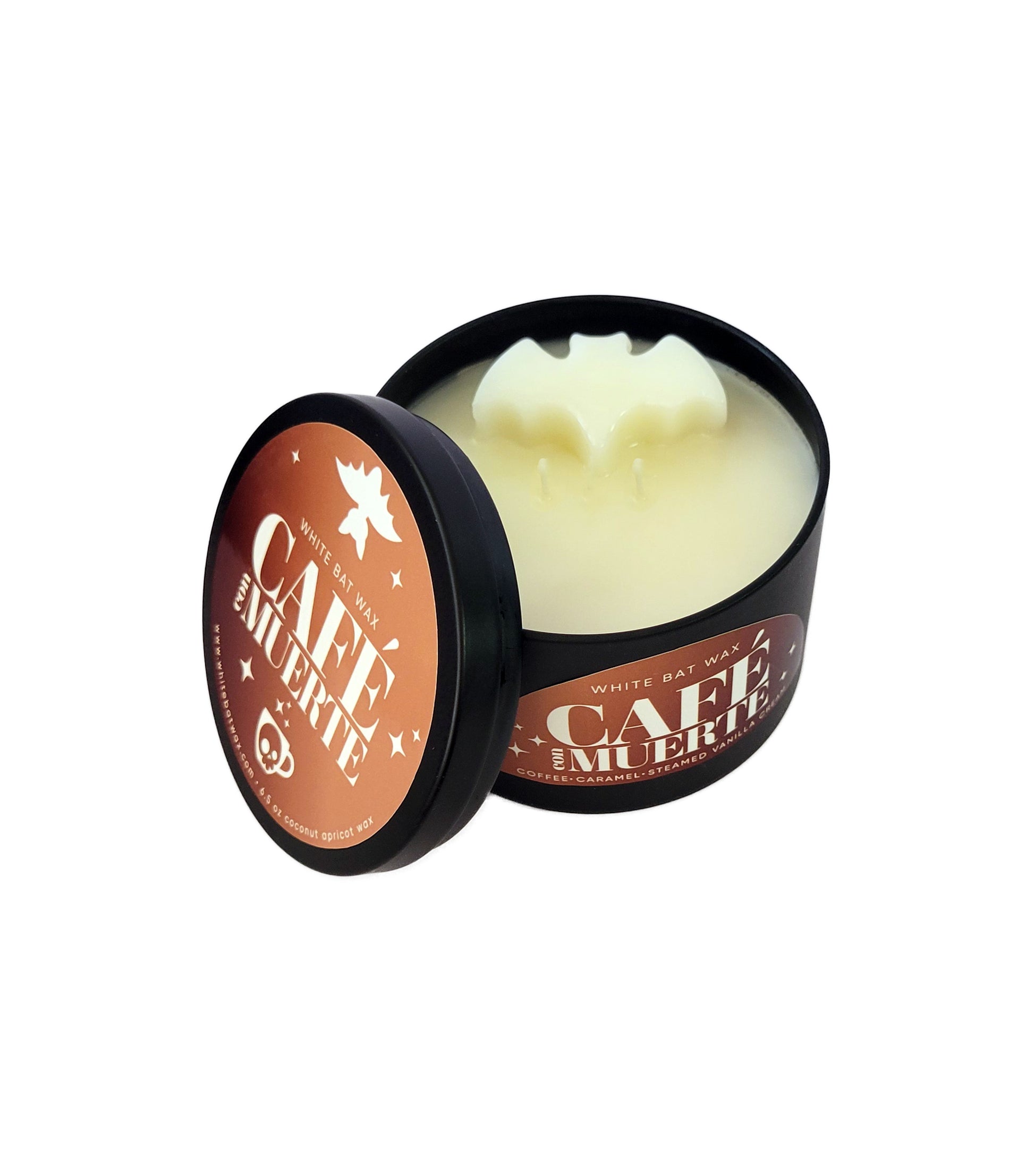 Coffee and Cream scented Day of the Dead candle
